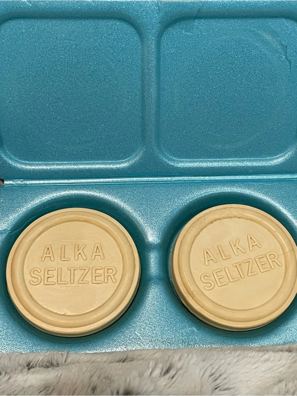 1970s Avon Gentlemen's Blend soap set branded with Alka-Seltzer misprint box.